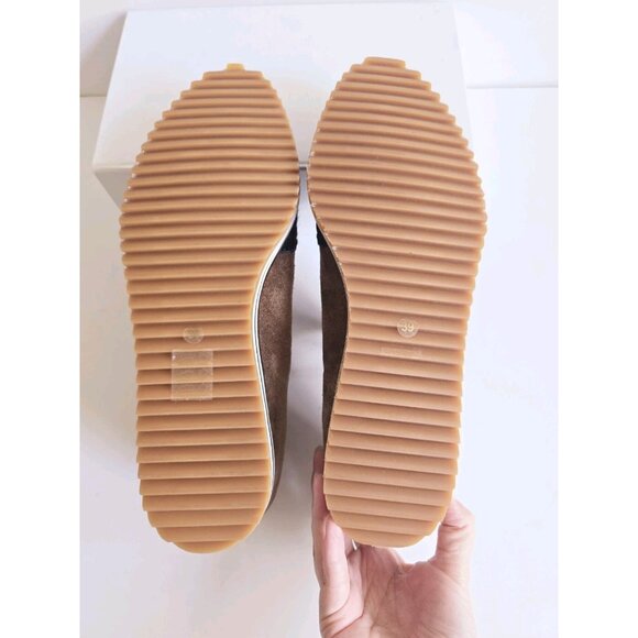 ALL BLACK Footwear Cap Toe Pony Hair Suede Leather Zip Lug Loafer Shoes 39 8.5 - Picture 11 of 14